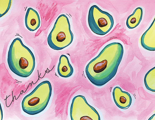 Avocado Thank You Card