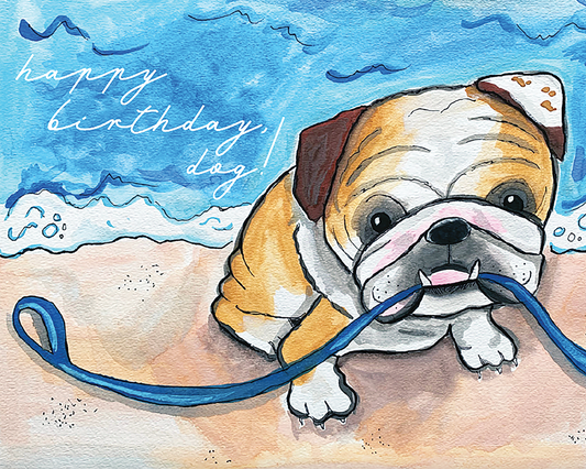 Birthday Bulldog Card