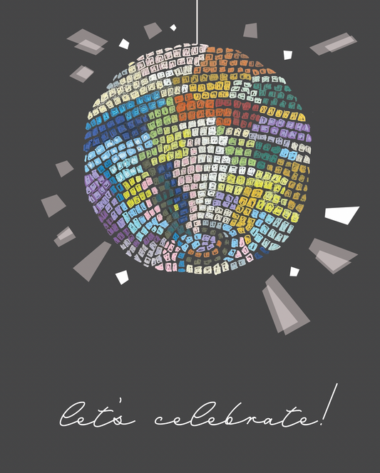 Let's Celebrate Disco Ball Card