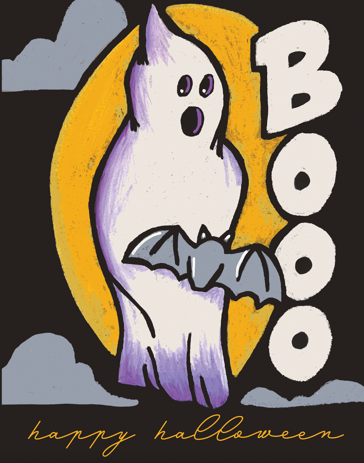 Retro Ghost Card