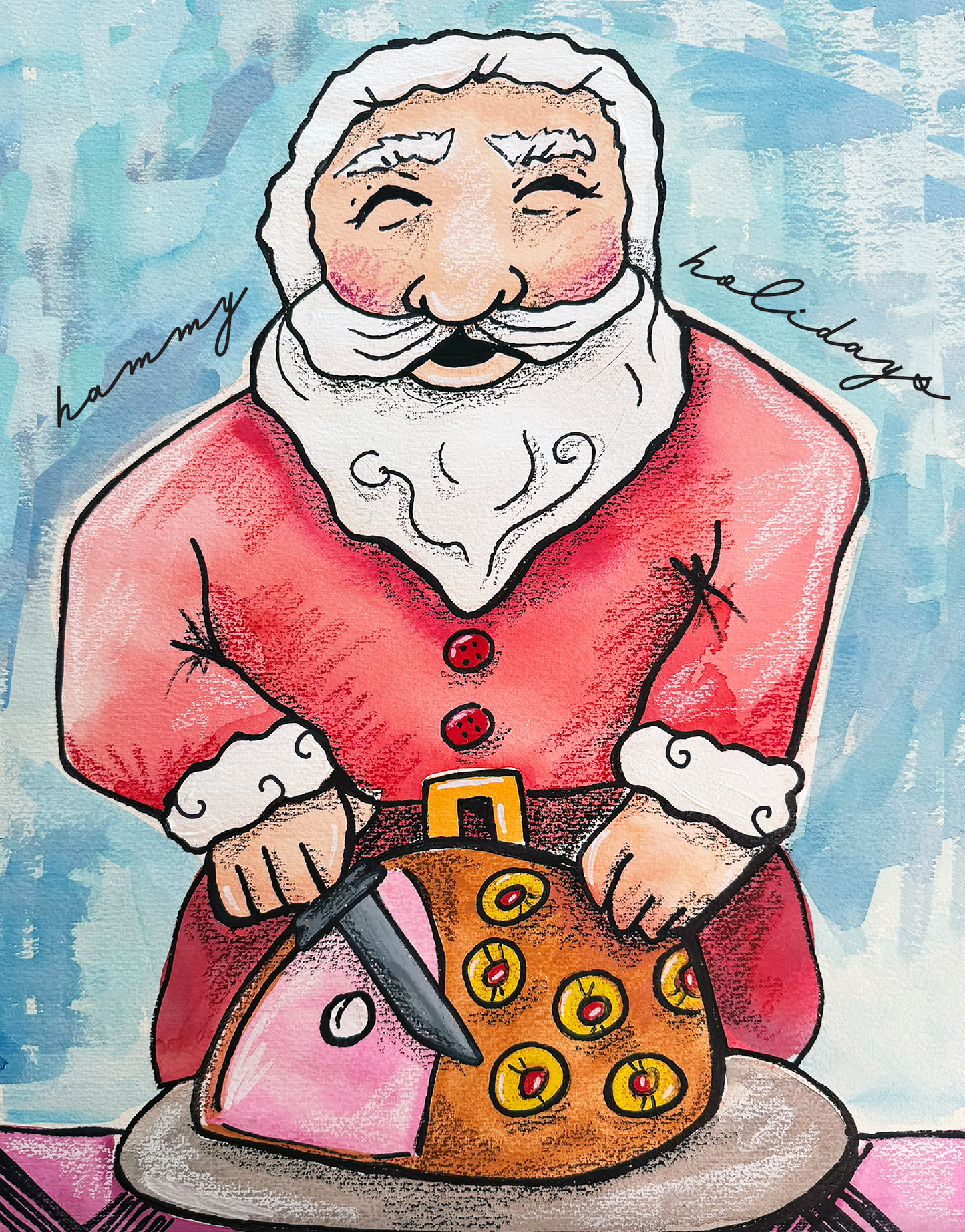 Hammy Holidays - Retro Santa