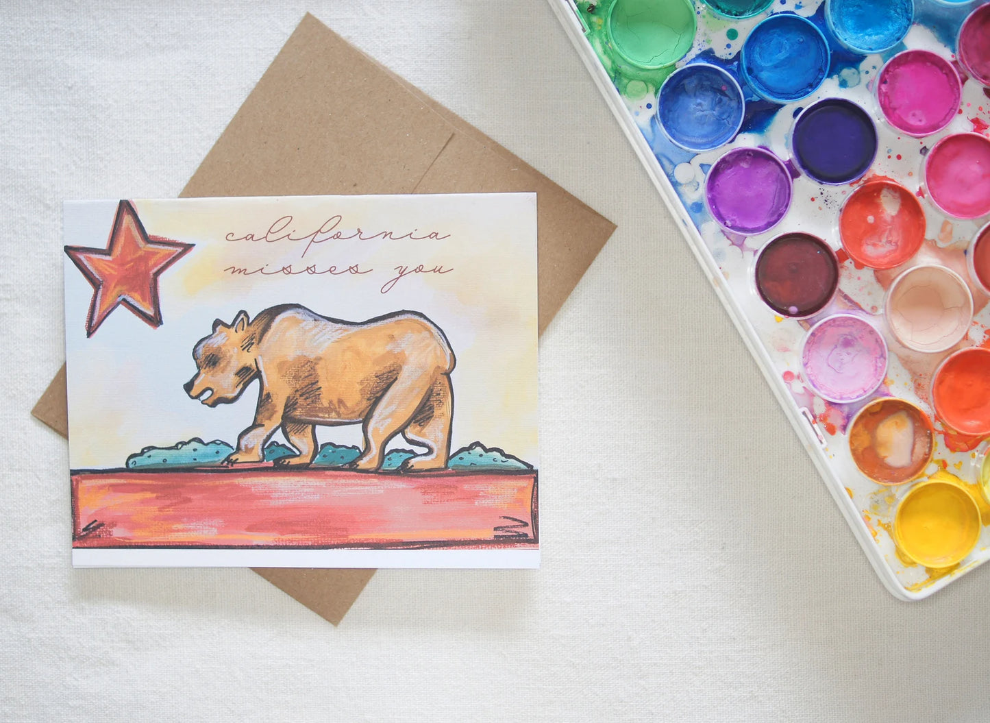 California Dreaming Bear Card