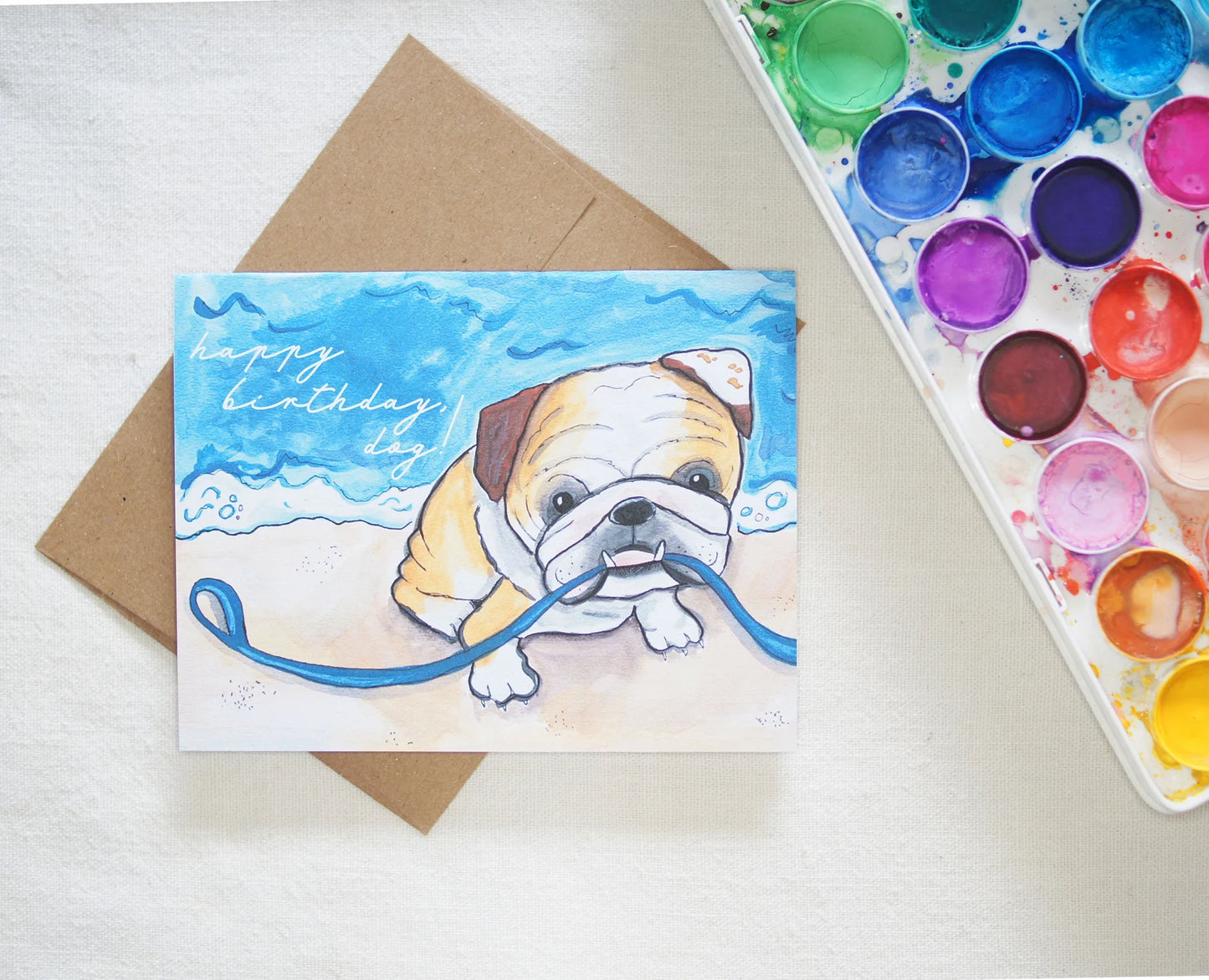 Birthday Bulldog Card