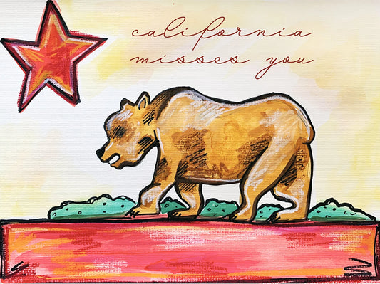 California Dreaming Bear Card