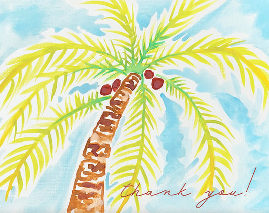 Palm Tree Thank You Card