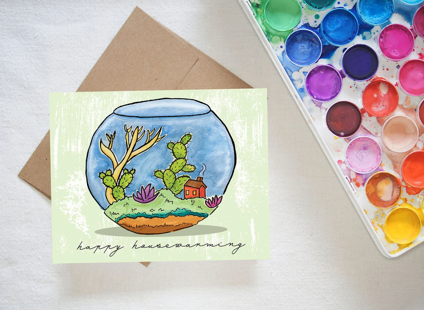 Terrarium Housewarming Card