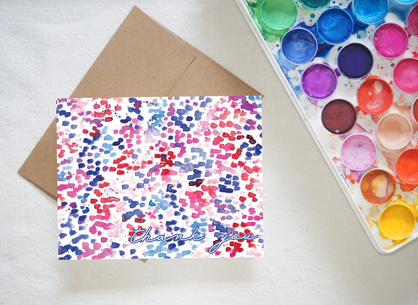 Paint Daubs Thank You Card