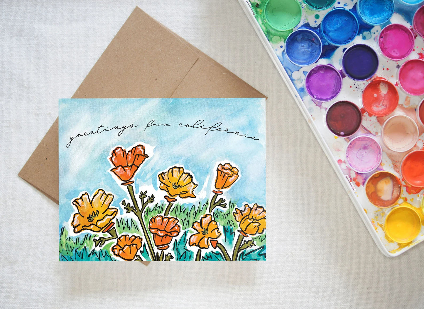 California Poppies Card