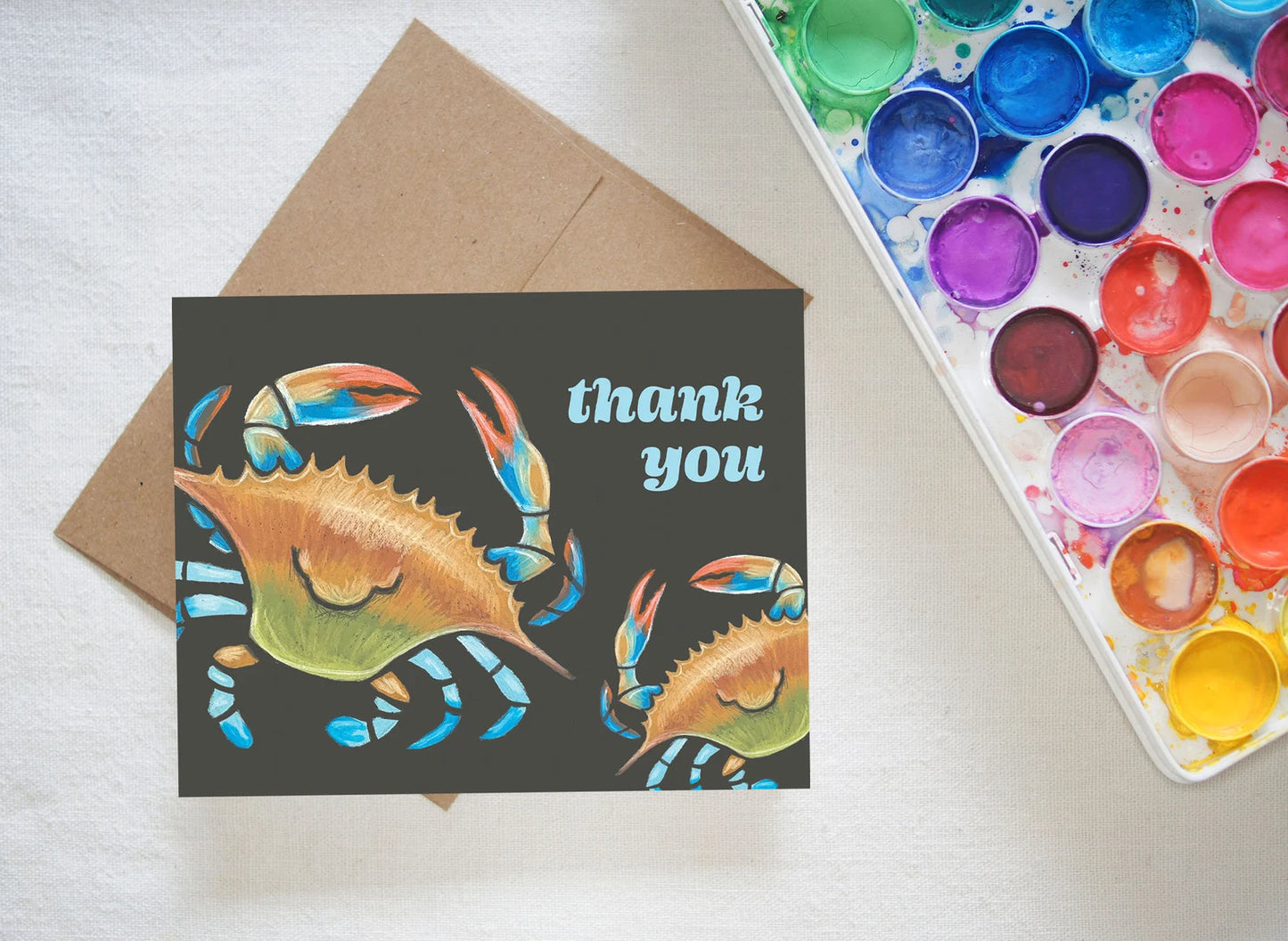 Blue Crab Thank You Card