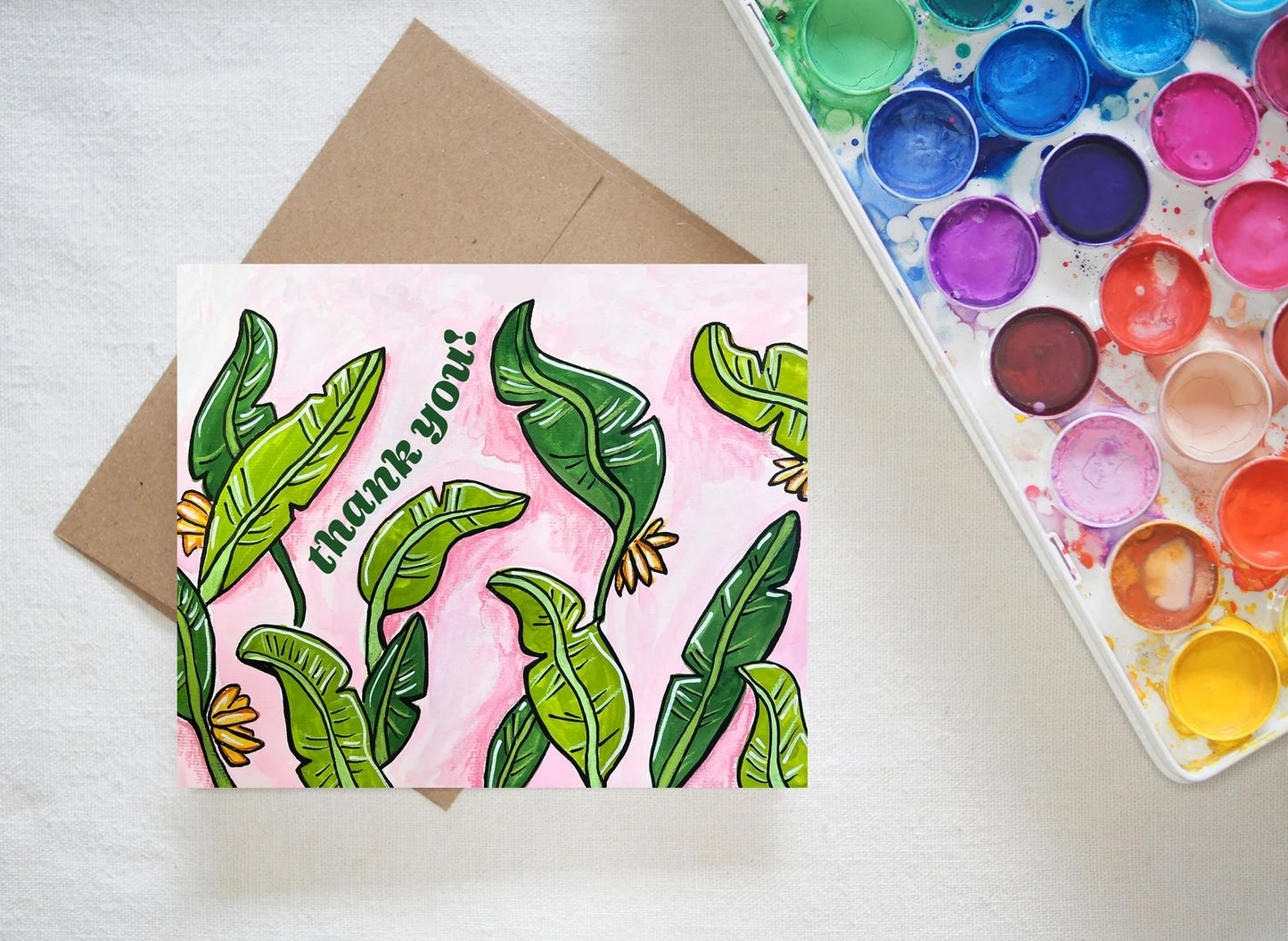 Banana Leaf Thank You Card