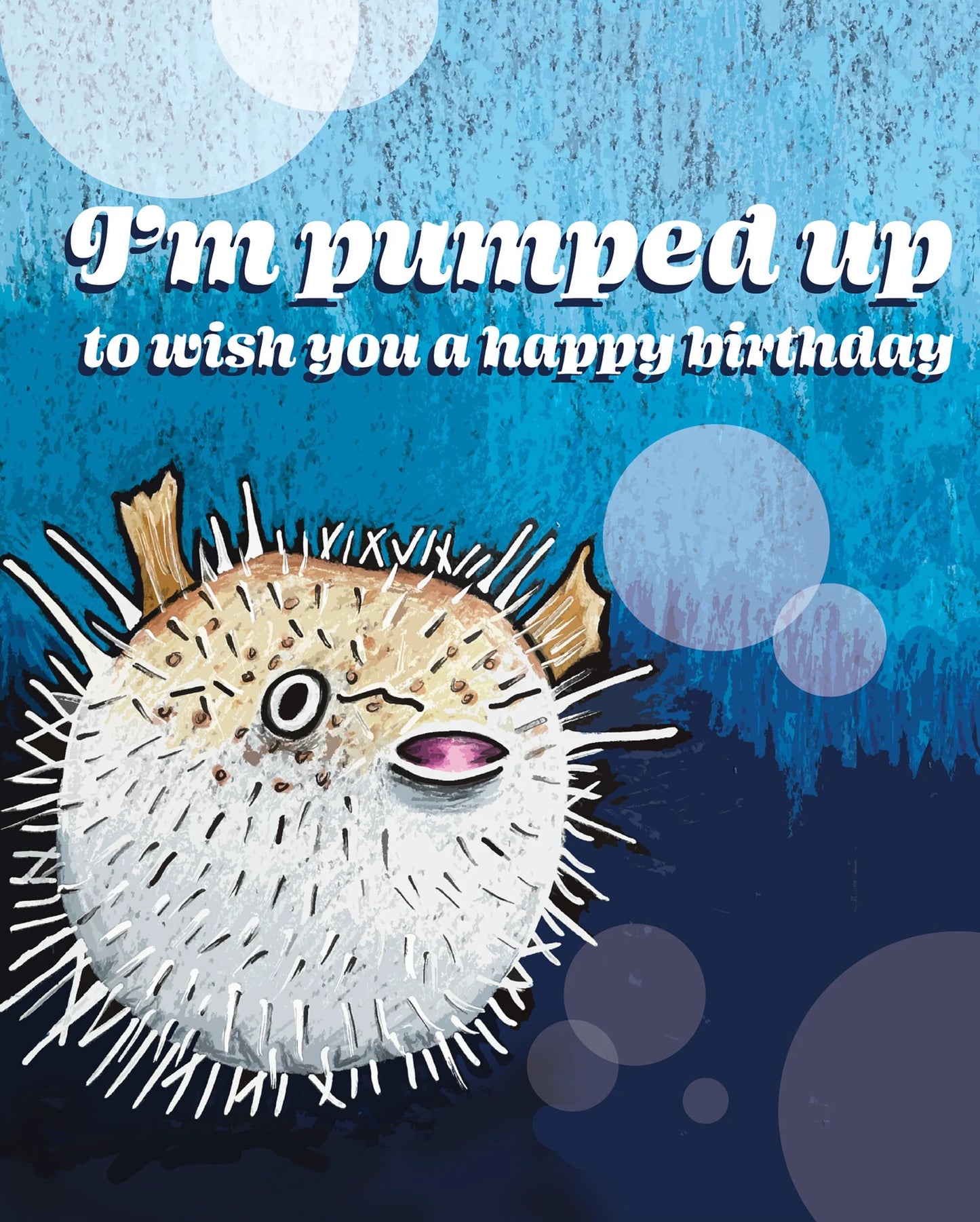 Puffer Fish Birthday Card