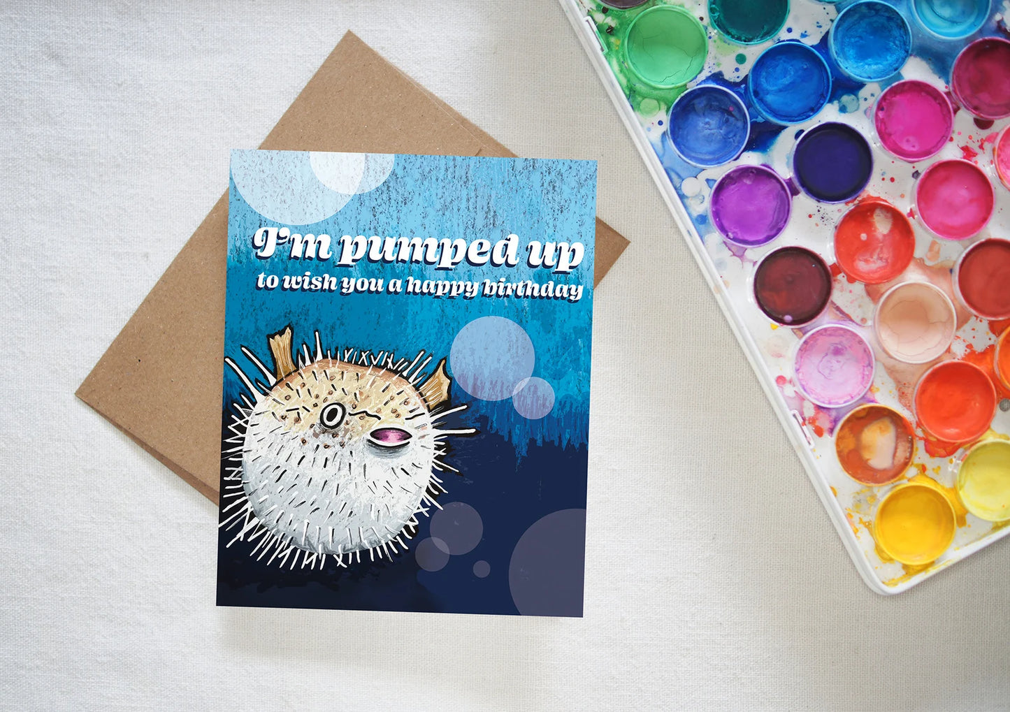 Puffer Fish Birthday Card