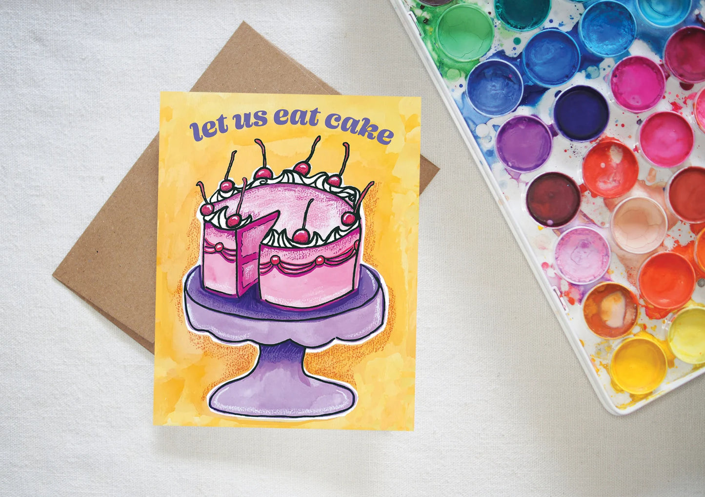 Let Us Eat Cake Card