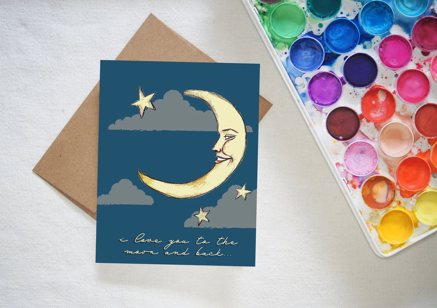 Love You to the Moon Card