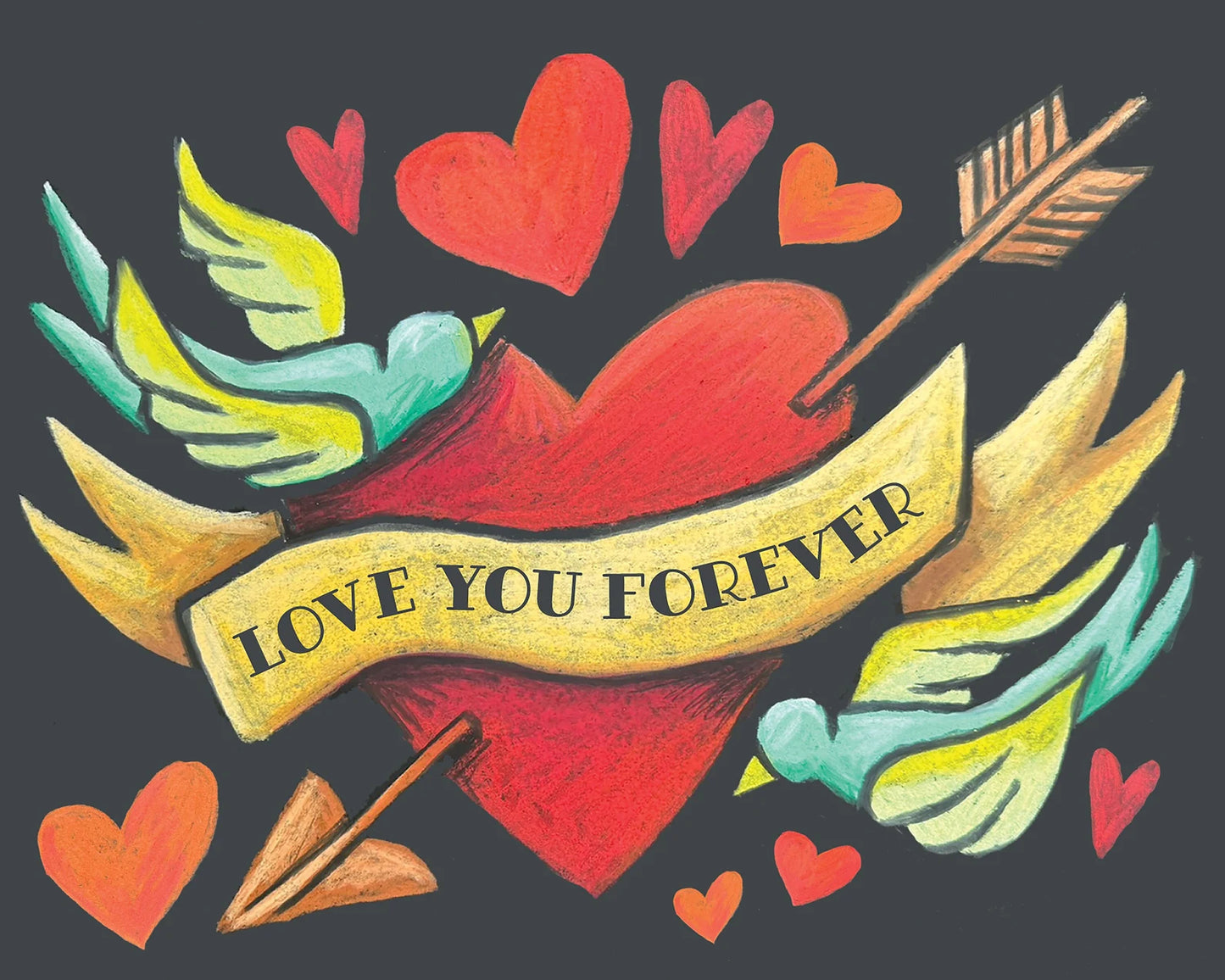 Love You Forever Tattoo Card