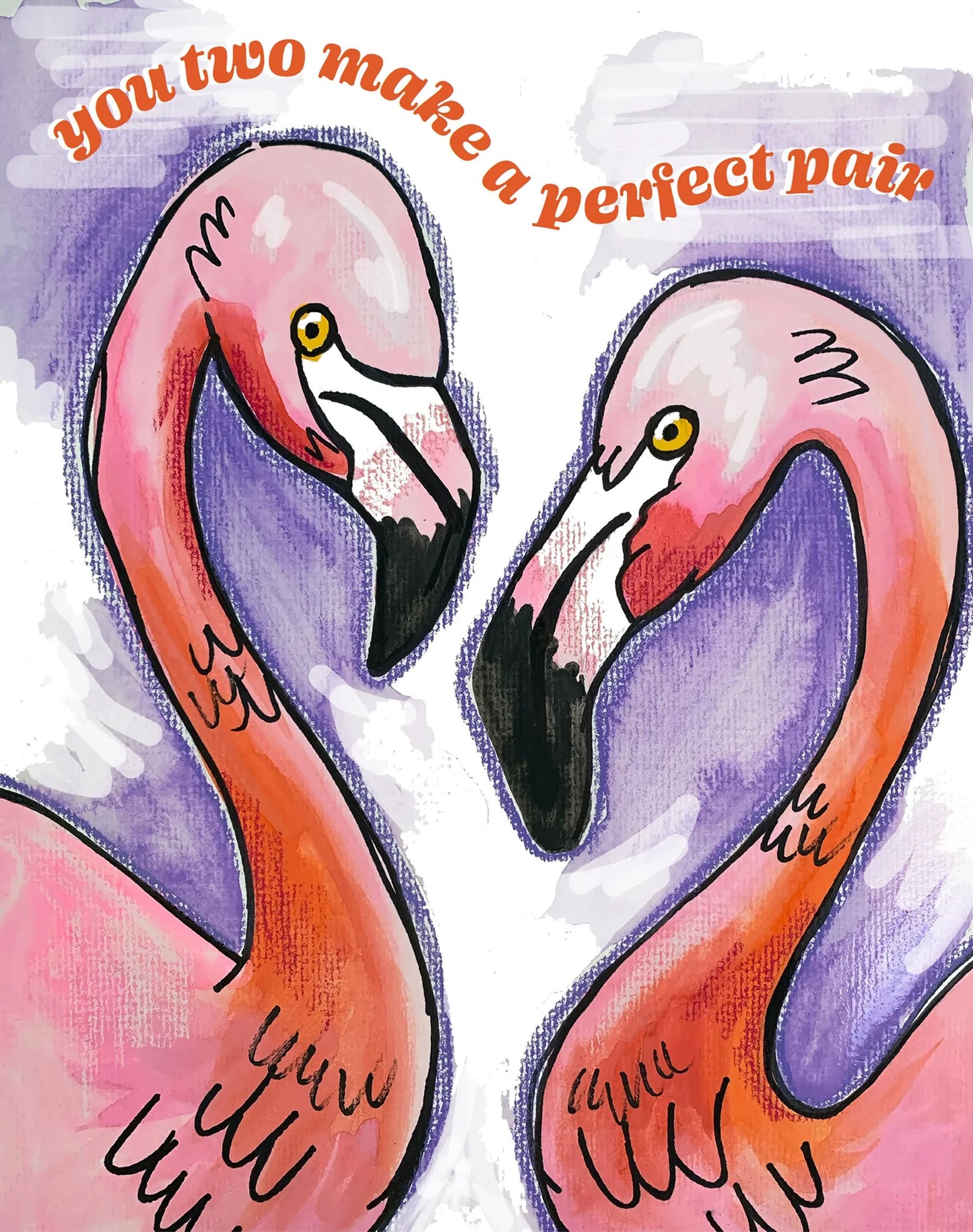 Perfect Pair Flamingo Card