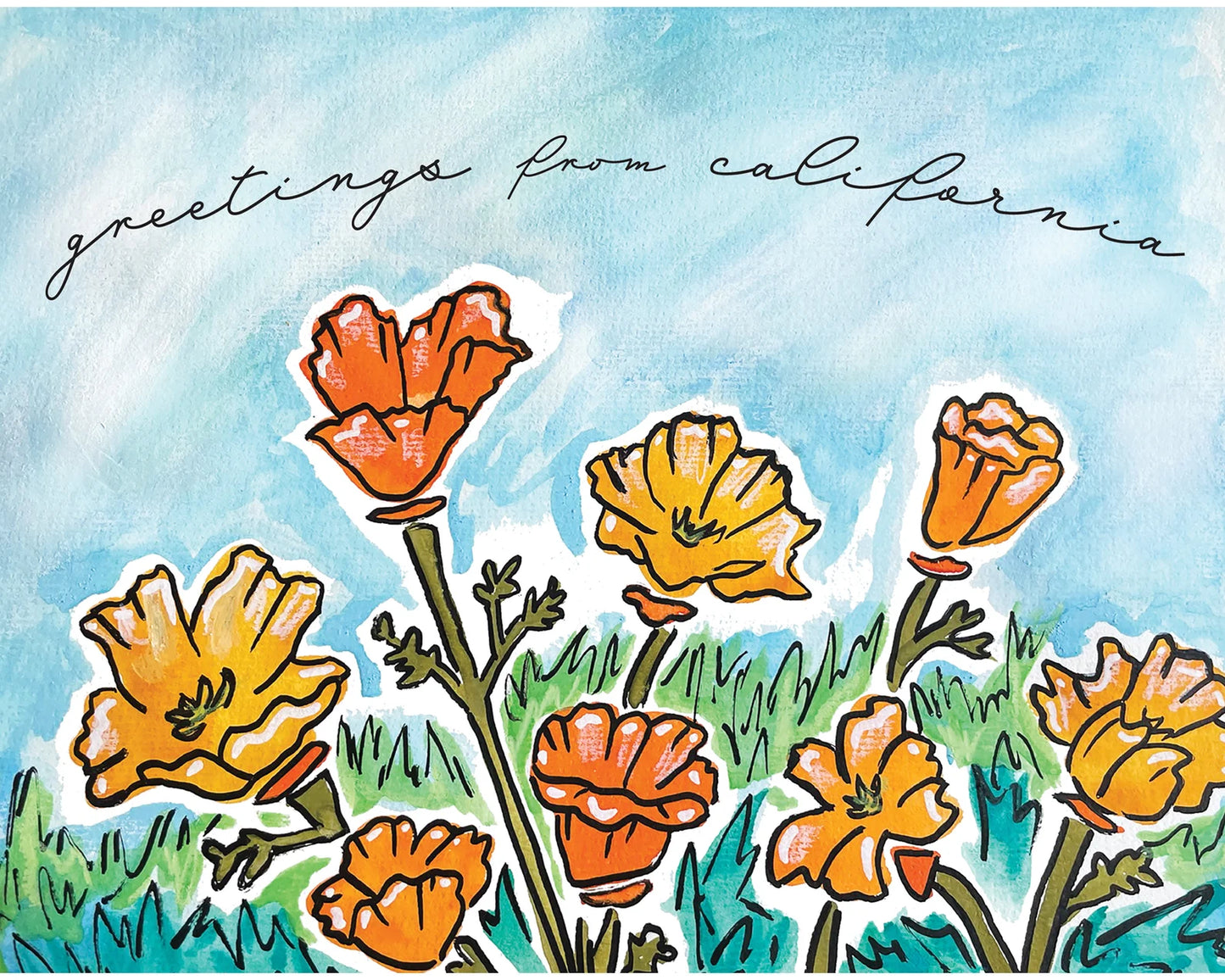 California Poppies Card