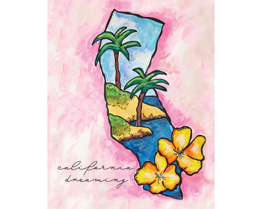 Pink California Dreaming Card