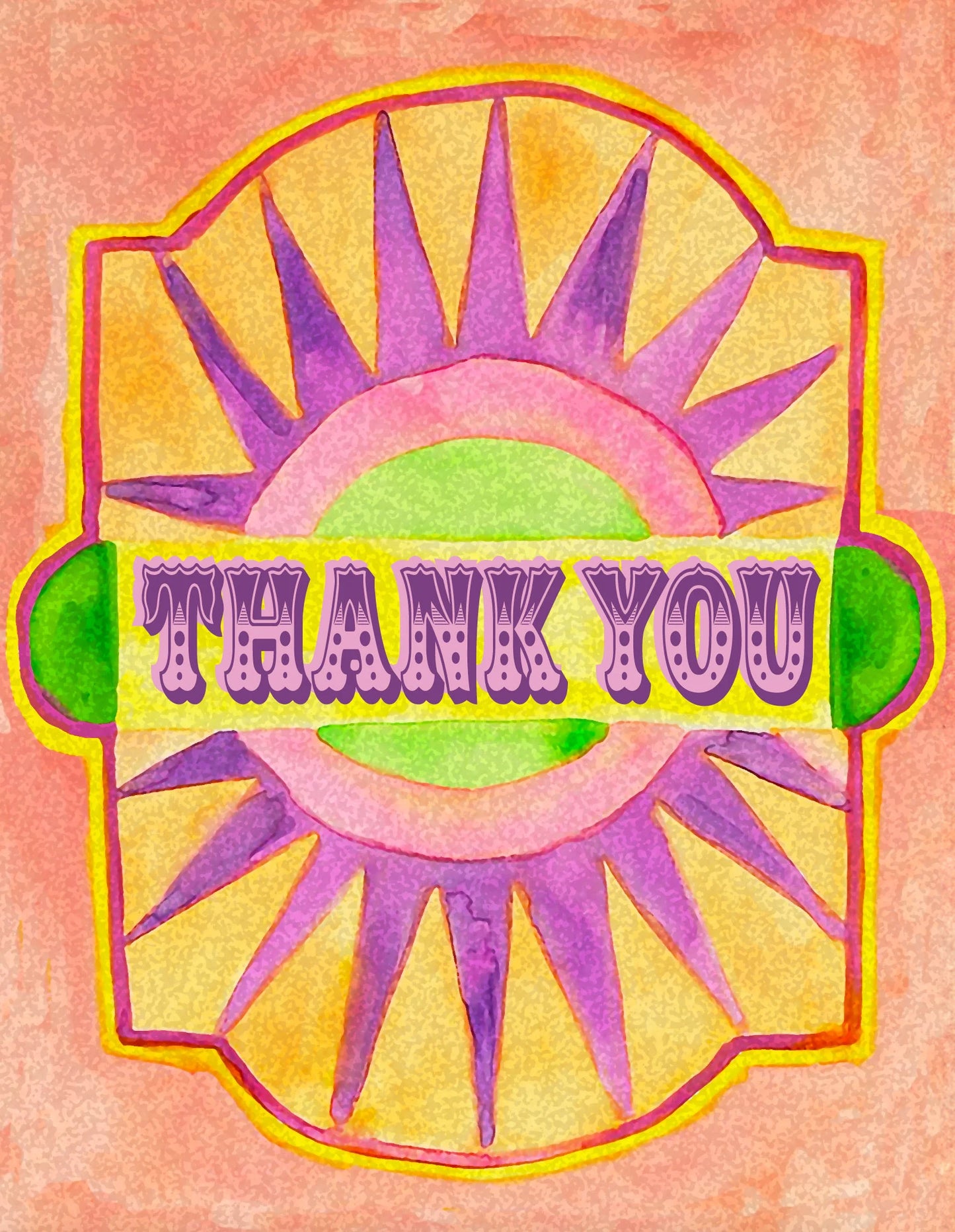 Starburst Thank You Card