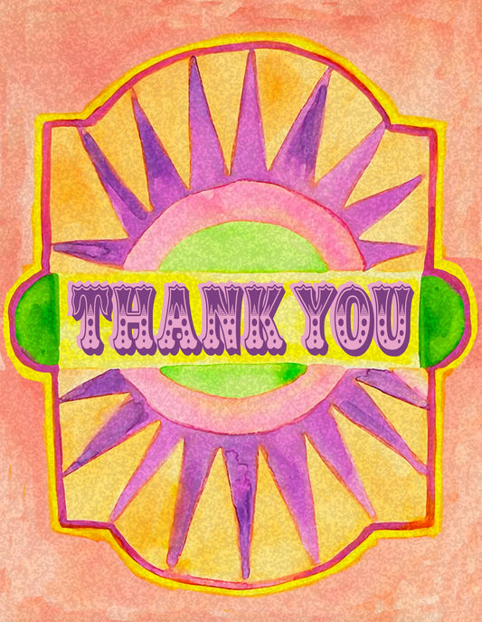 Starburst Thank You Card