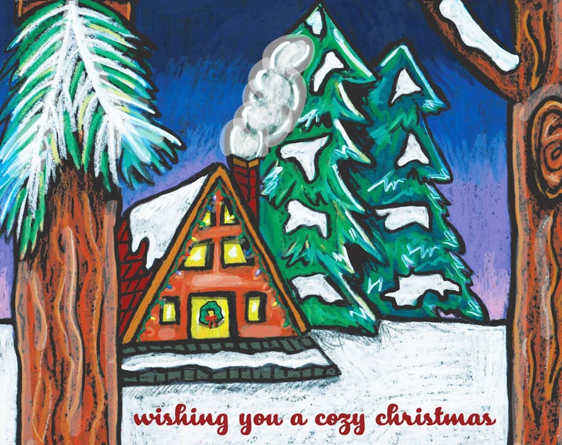 Cozy Cabin Christmas Card