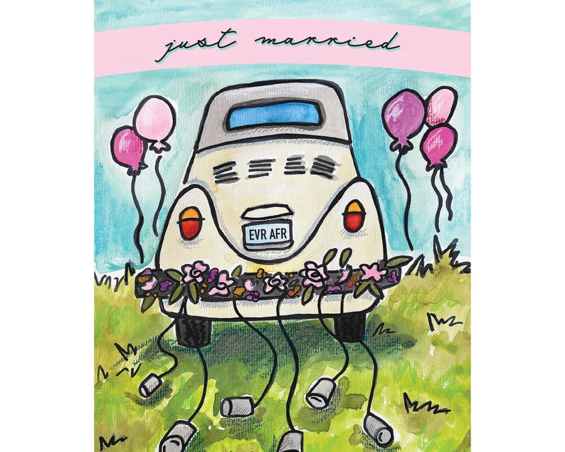 Just Married Car Card