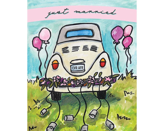 Just Married Car Card