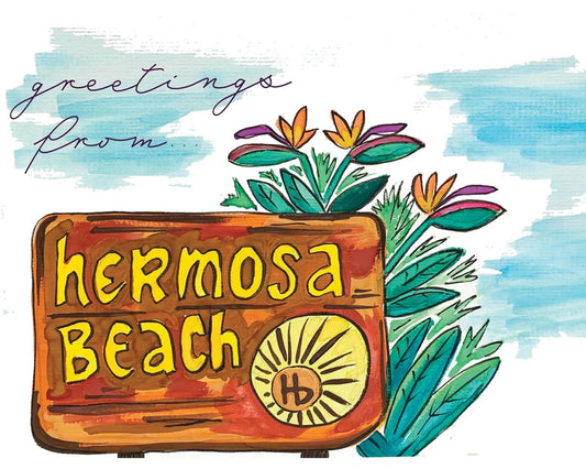 Hermosa Beach Sign Card