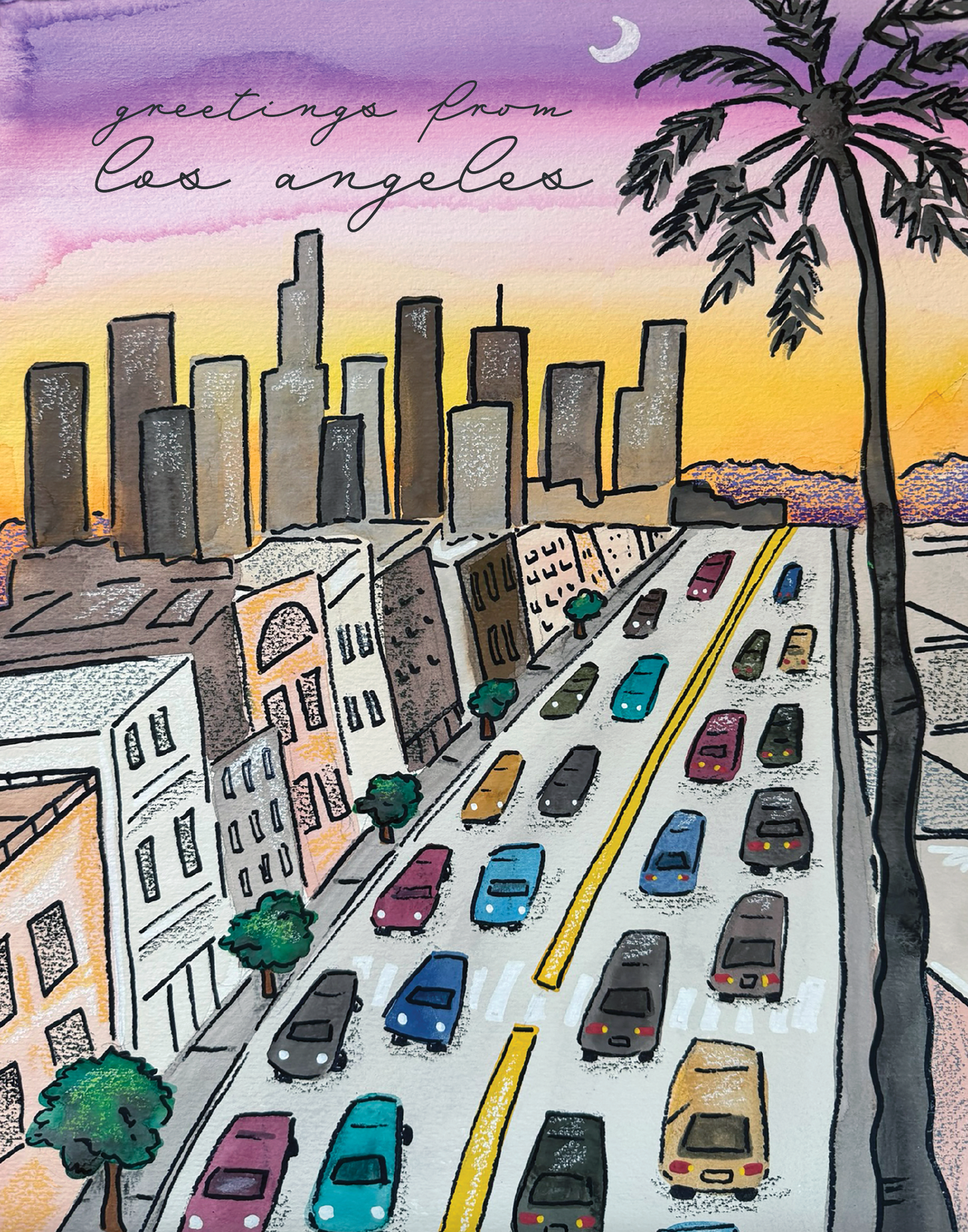 Greetings from Los Angeles Card