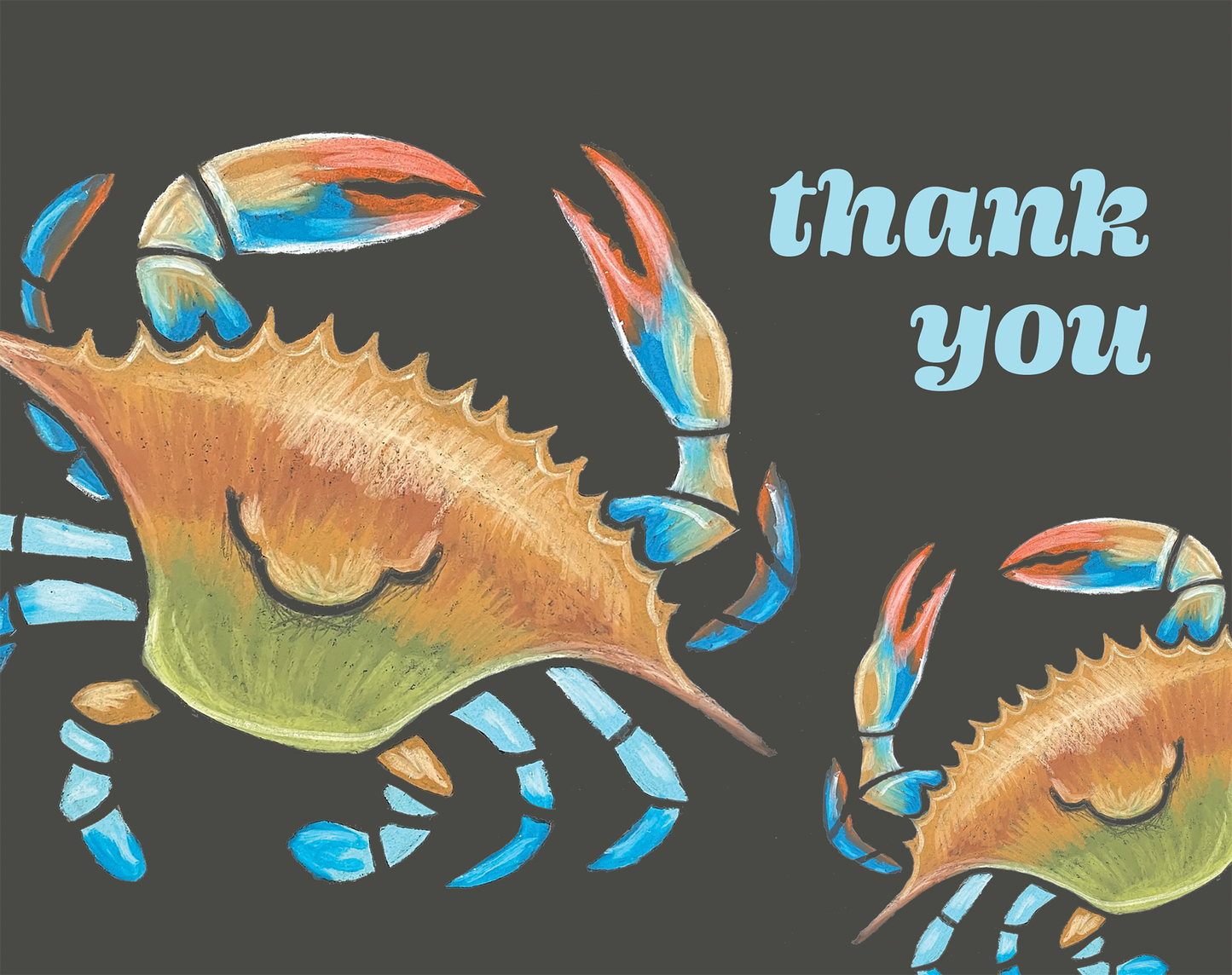 Blue Crab Thank You Card